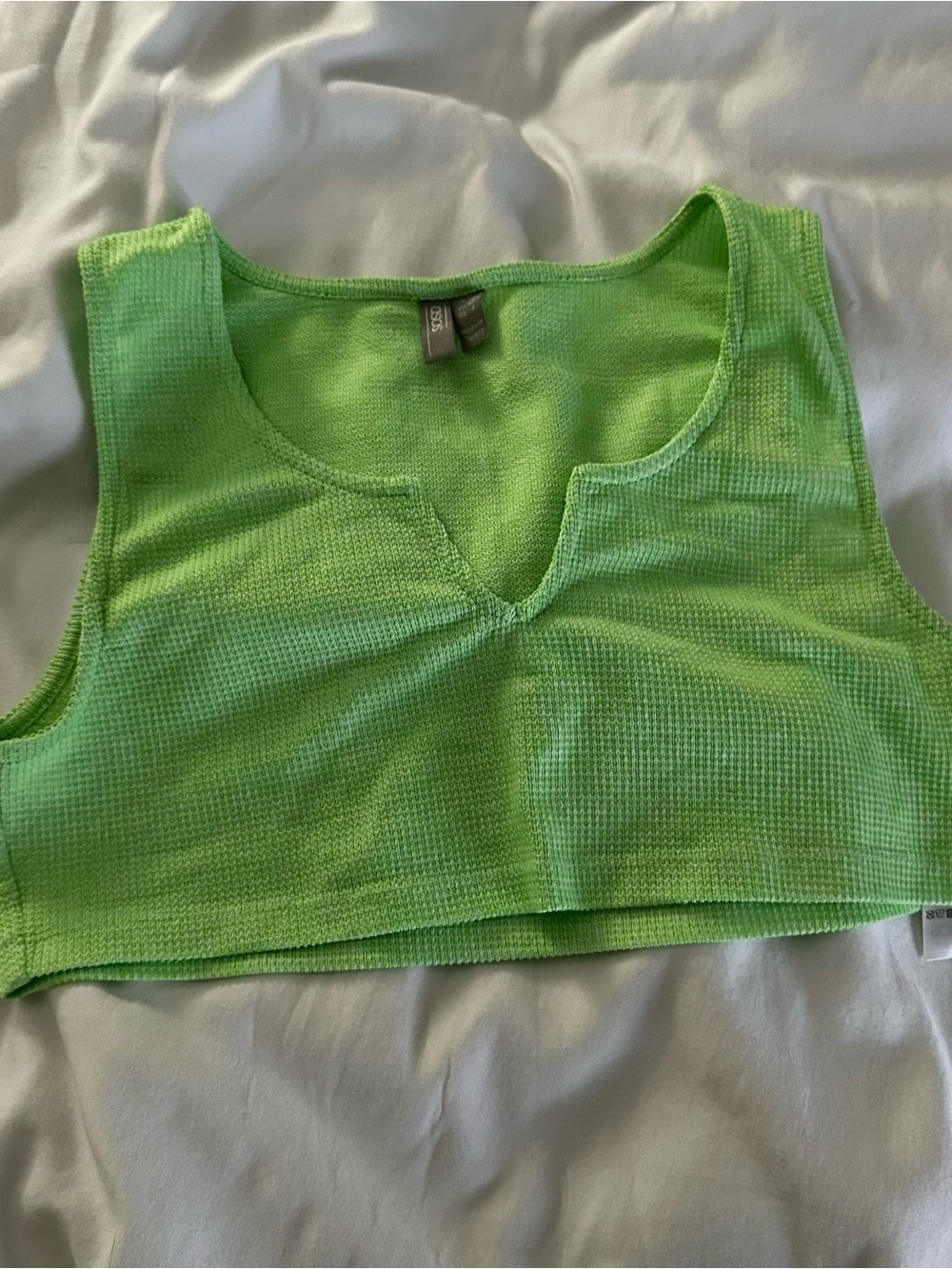 Green Cropped Swim Cover Up Top